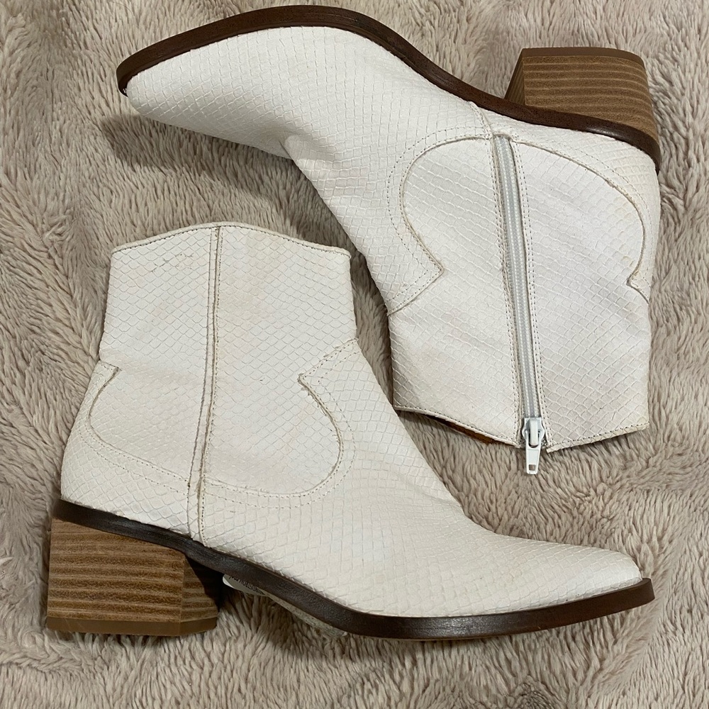 White ankle booties (Nordstrom)